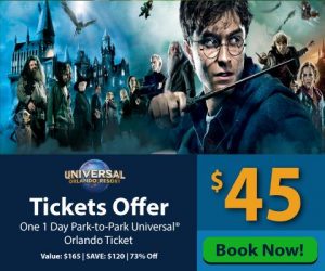 UNIVERSAL PTP Ticket $45 - Harry Potter