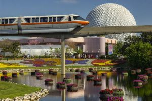 Monorail at Epcot Flower and Garden_1