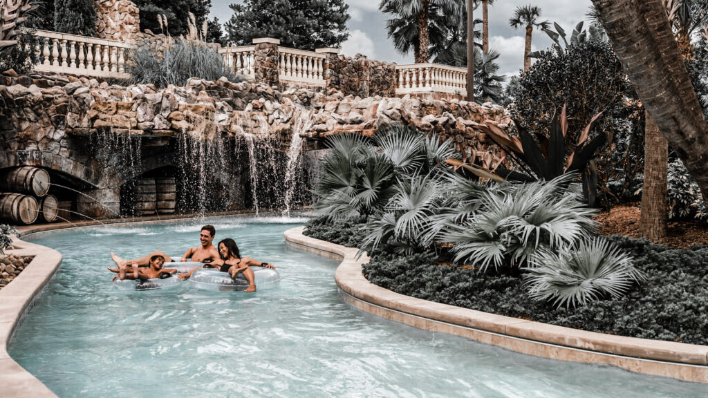 The lazy river at a resort in Orlando