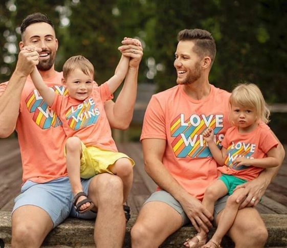 LGBT Family celebrating Pride