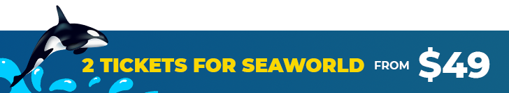 Get discounts like SeaWorld Tickets 2 for $49 when you click this banner