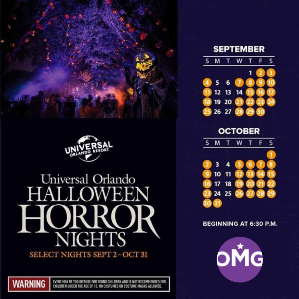 Halloween Horror Nights Event Dates