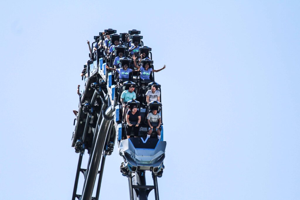 Velocicoaster Universal is a fast rollercoaster experience with a 140 ft. drop!